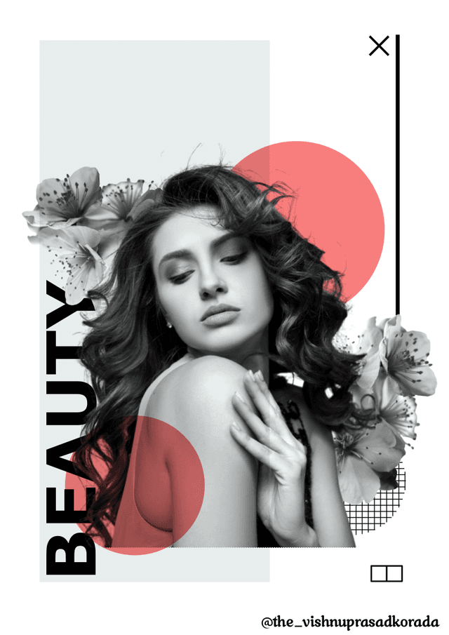 A modern contempory beautiful girl japanese vibes poster